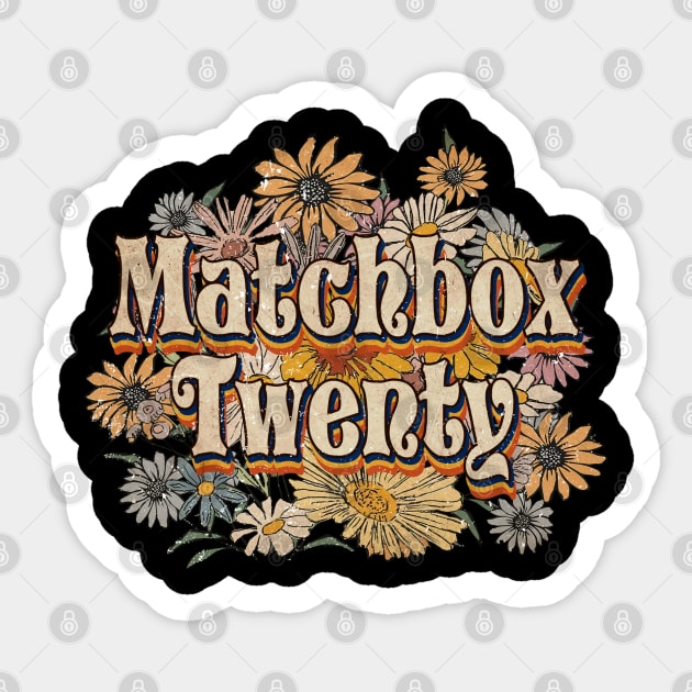 Twenty Proud Name Personalized Matchbox Retro Flowers Beautiful Sticker by Gianna Bautista Art